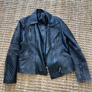 Free People Leather Utility Jacket